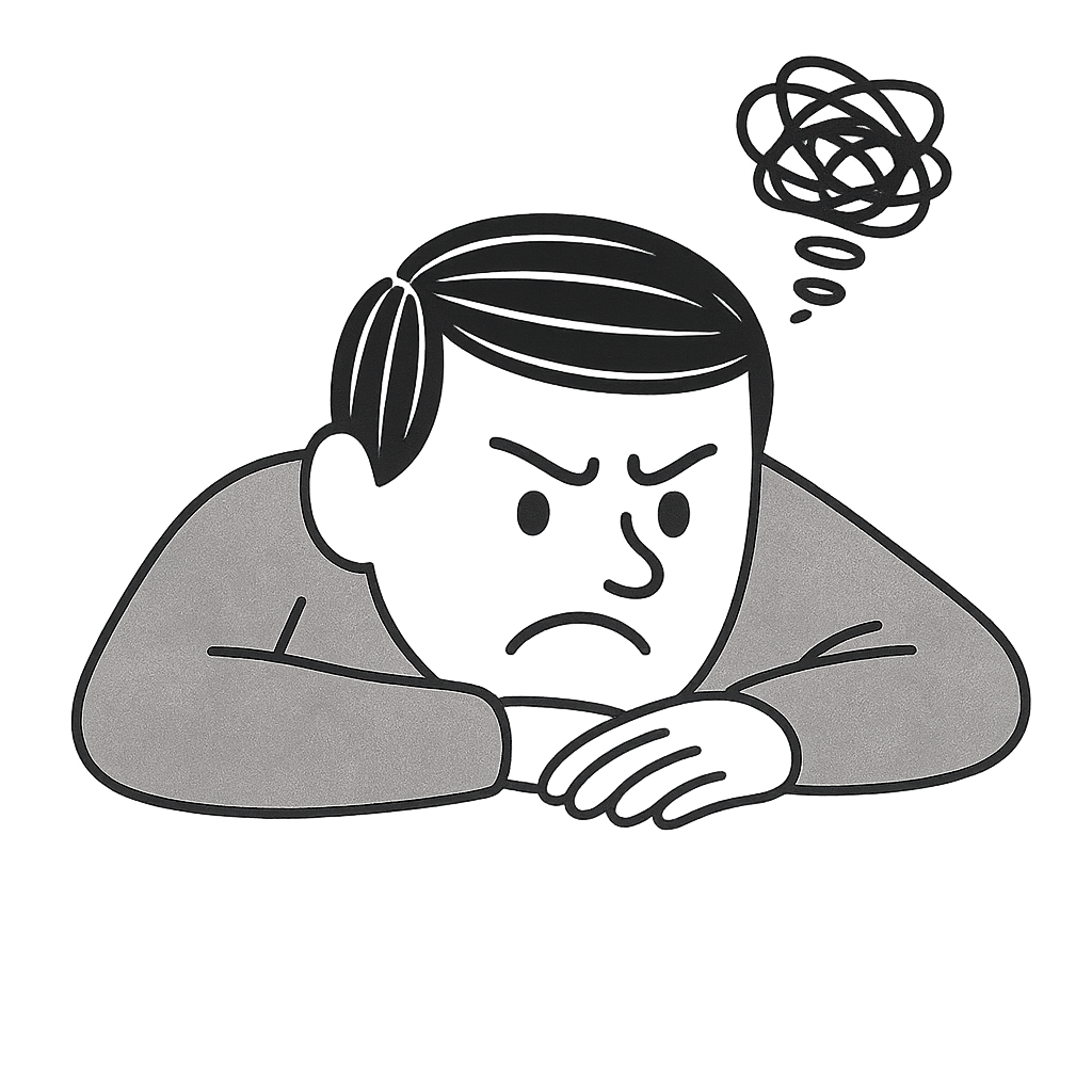 Frustrated person